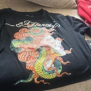 Ed Hardy Charcoal long sleeve xl
